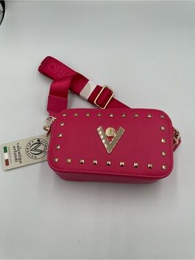 Valentino Orlandi Hot Pink Camera Bag Crossbody Purse